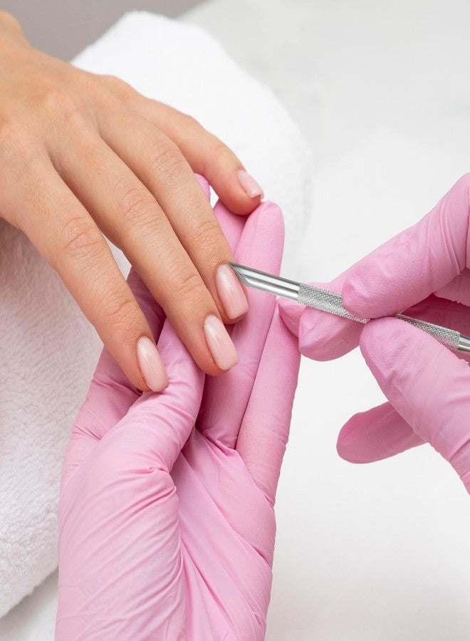 Qianyu قطعتان من عصا تنظيف الأظافر المصنوعة من الفولاذ المقاوم للصدأ، أداة دفع الجلد الميت، أداة تقشير وتنعيم الأظافر، أداة احترافية للعناية بالأظافر، منظف أظافر محمول للأظافر. - Image 3